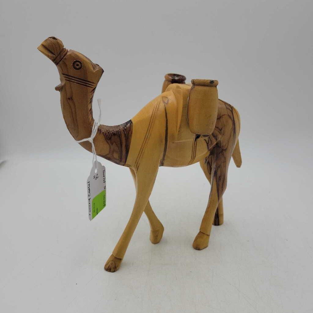 Wood Carved Camel #2614