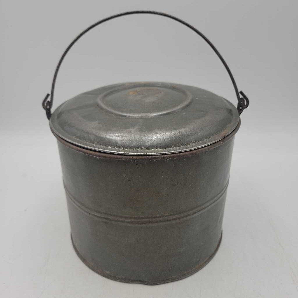 Early Coal Miner's Lunch Pail with Original Lid (TWS)