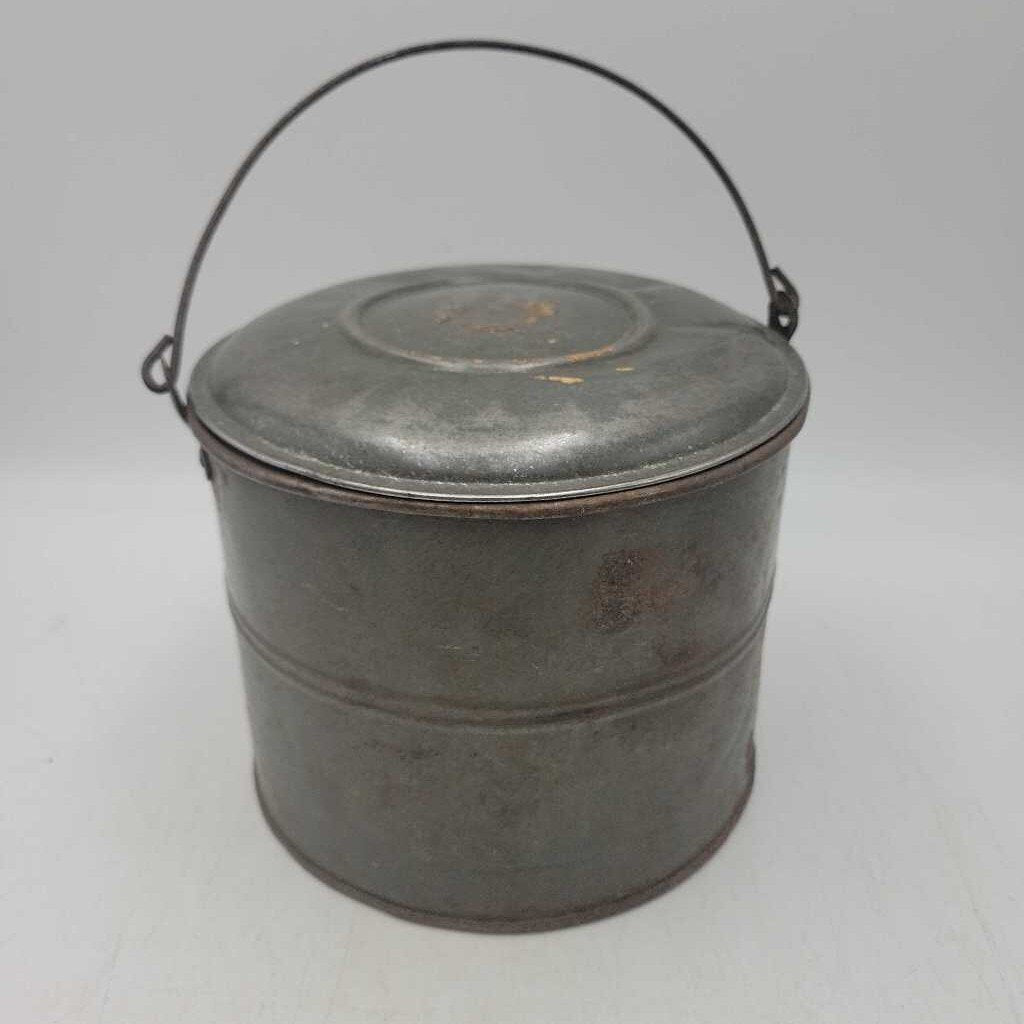 Early Coal Miner's Lunch Pail with Original Lid (TWS)