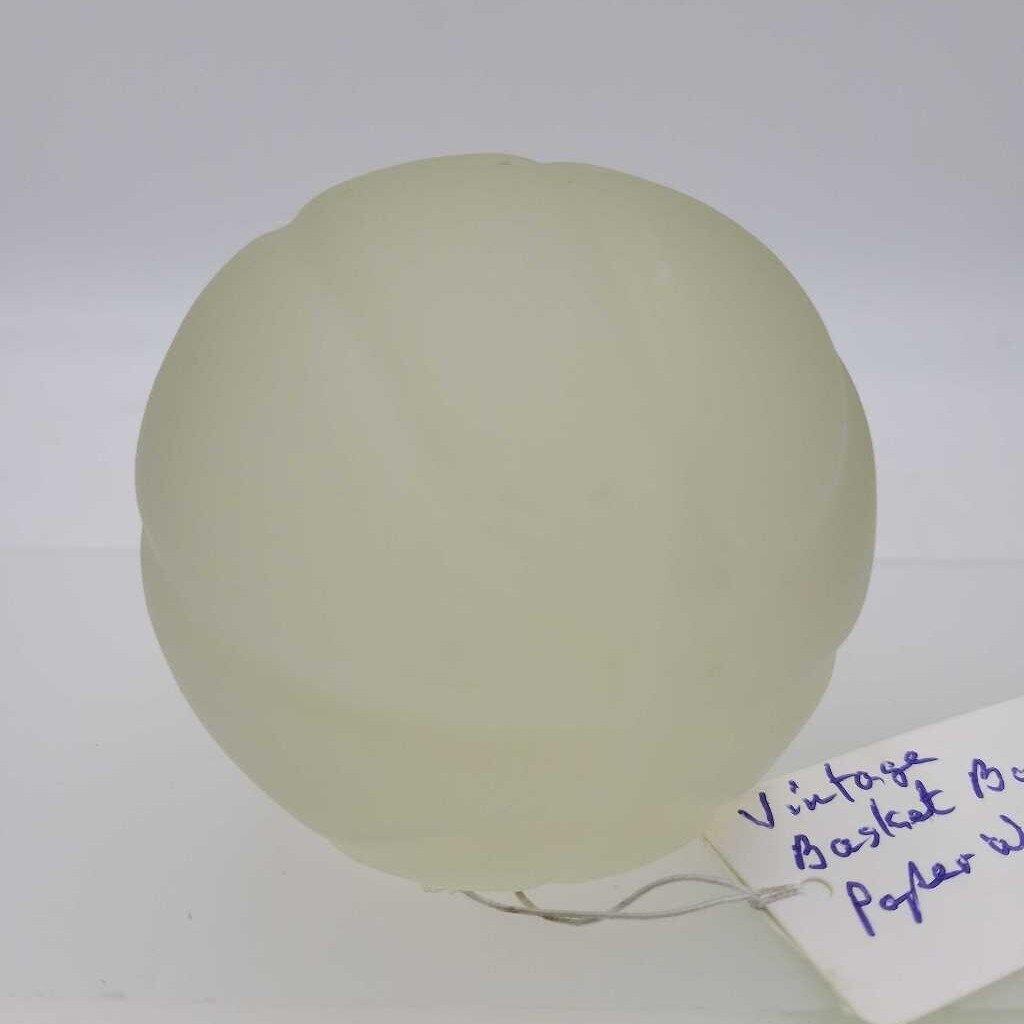 Vintage Basket Ball Frosted Glass Paper Weight (JL)