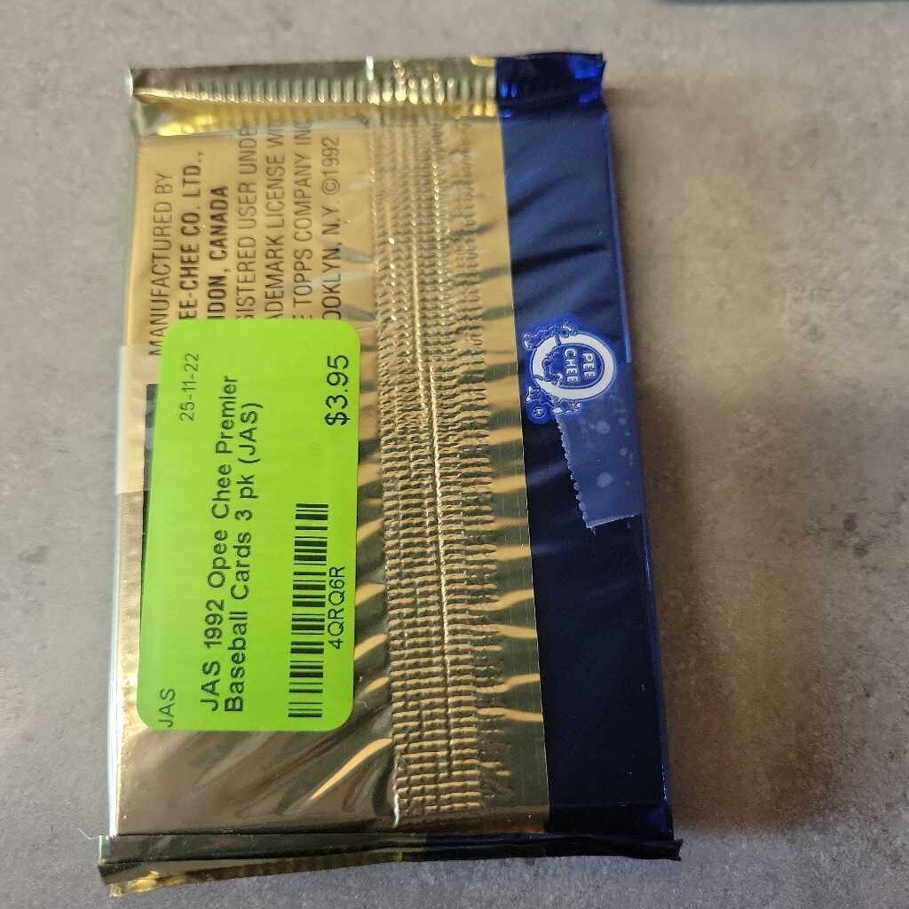 1992 Opee Chee Premier Baseball Cards 3 pk (JAS)