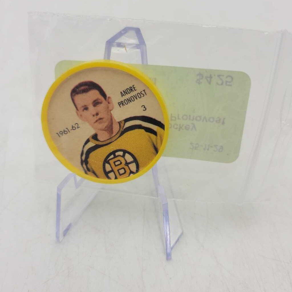 61 62 Shirriff Hockey Boston Bruin Andre Pronovost # 3(JAS)