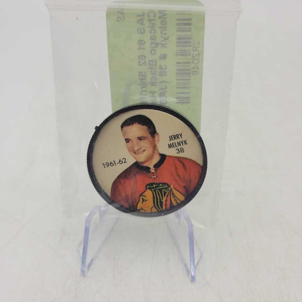 61 62 Shirriff Hockey Chicago Black Hawk Jerry Melnyk # 38 (JAS)