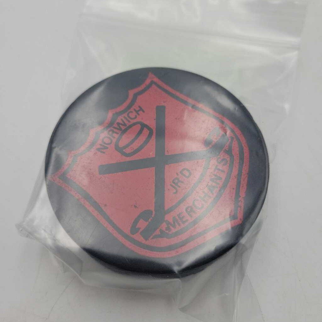 Norwich JRD Merchants Hockey Puck OHA (JAS)