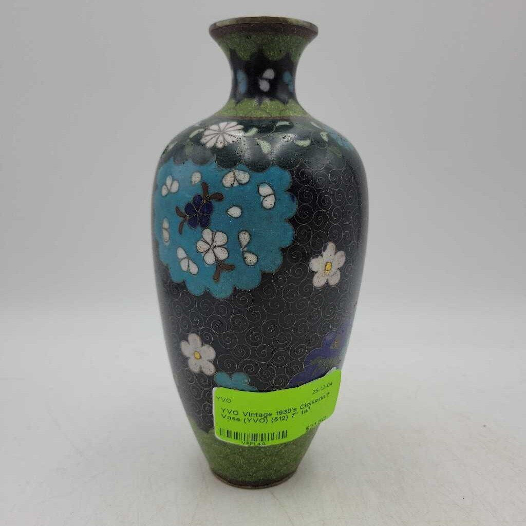 Vintage 1930's Cloisonné Vase (YVO) (512)