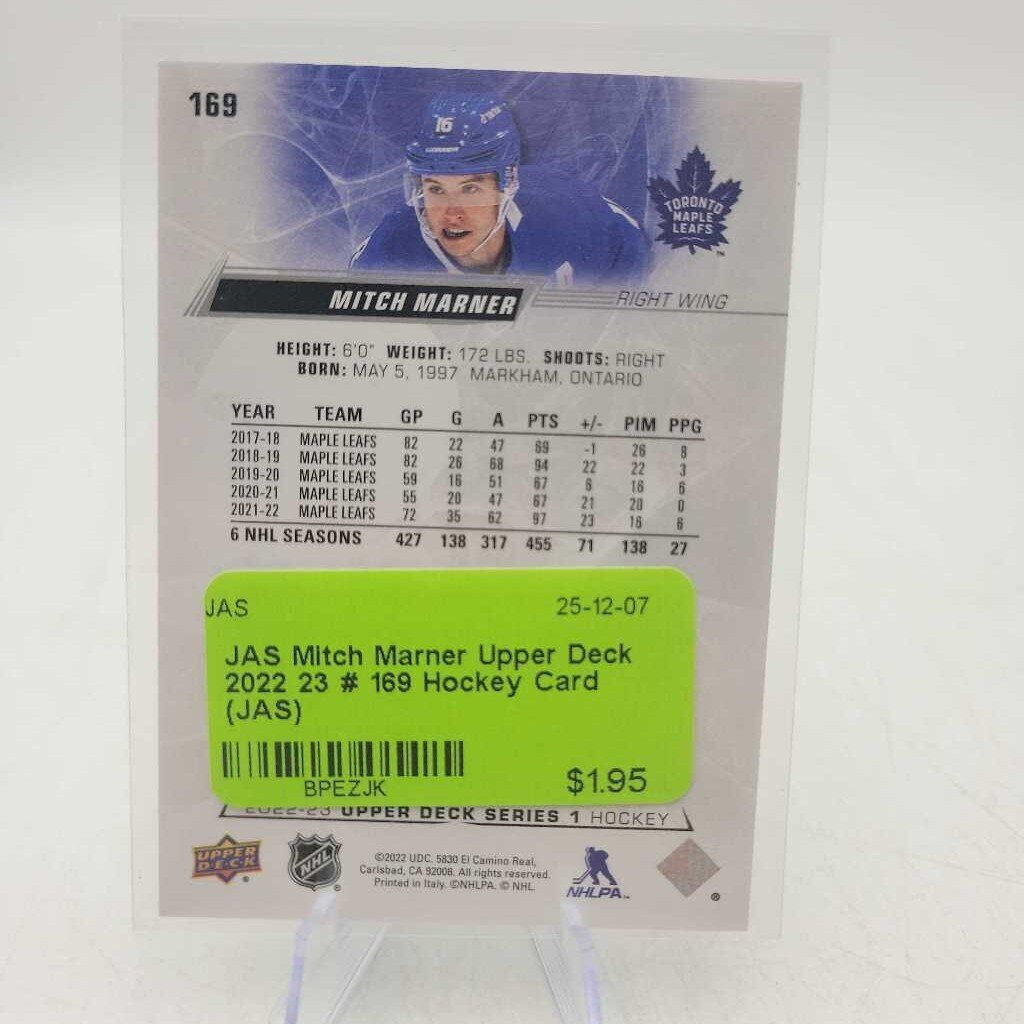 Mitch Marner Upper Deck 2022 23 # 169 Hockey Card (JAS)