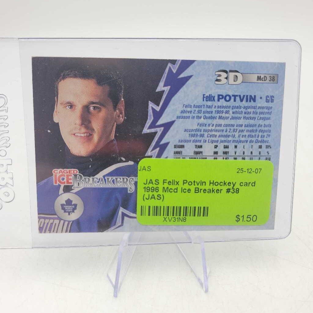Felix Potvin Hockey card 1996 Mcd Ice Breaker #38 (JAS)