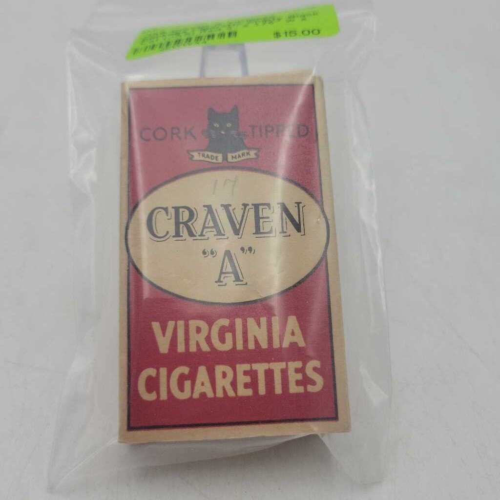 Craven A Tobacco package Cigarette Empty Black Cat (JAS)