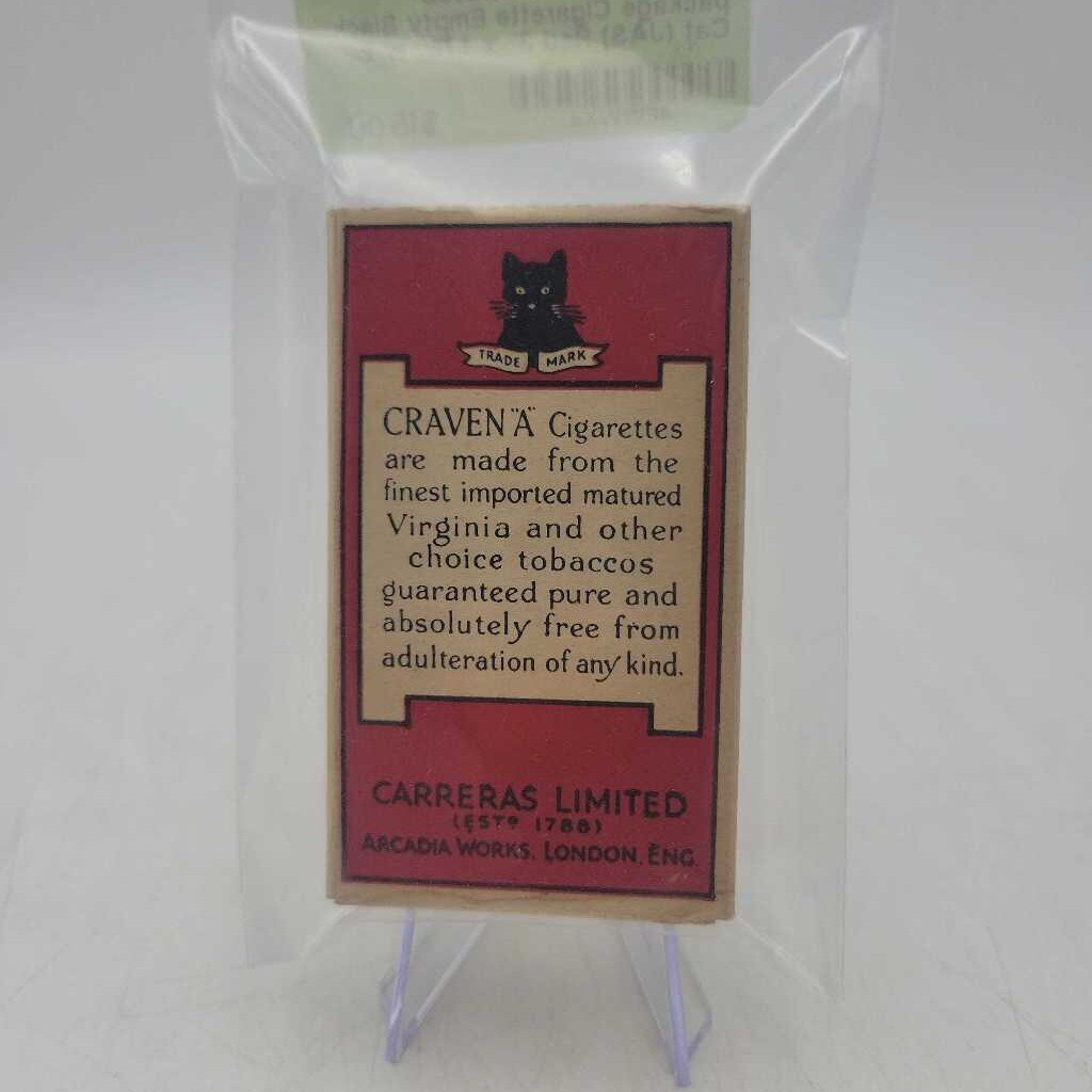 Craven A Tobacco package Cigarette Empty Black Cat (JAS)