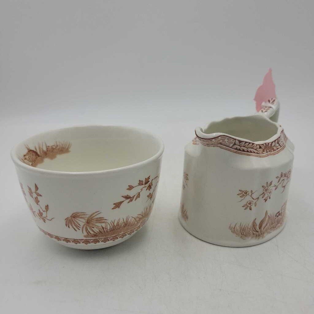 Furnivals Quail Cream and Sugar made in England Pitcher (TRE)