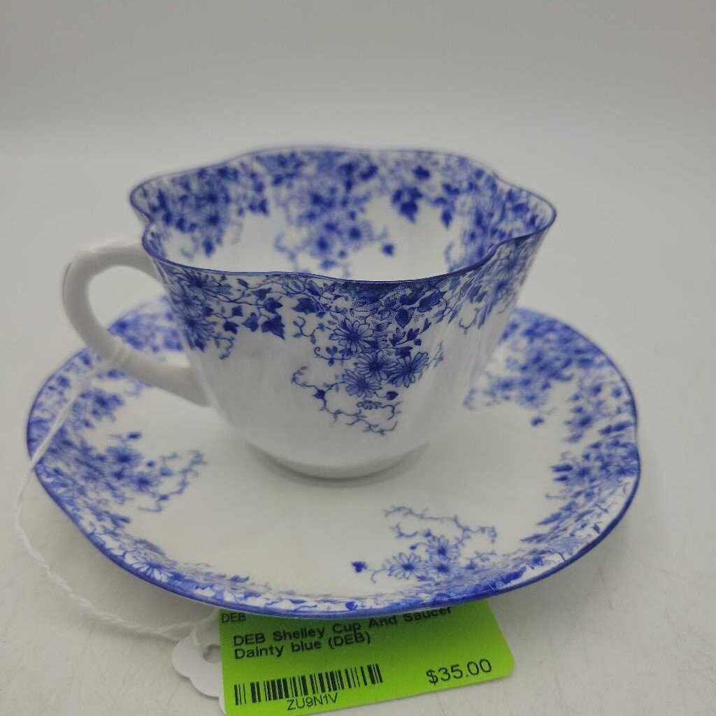 Shelley Cup And Saucer Dainty blue (DEB)