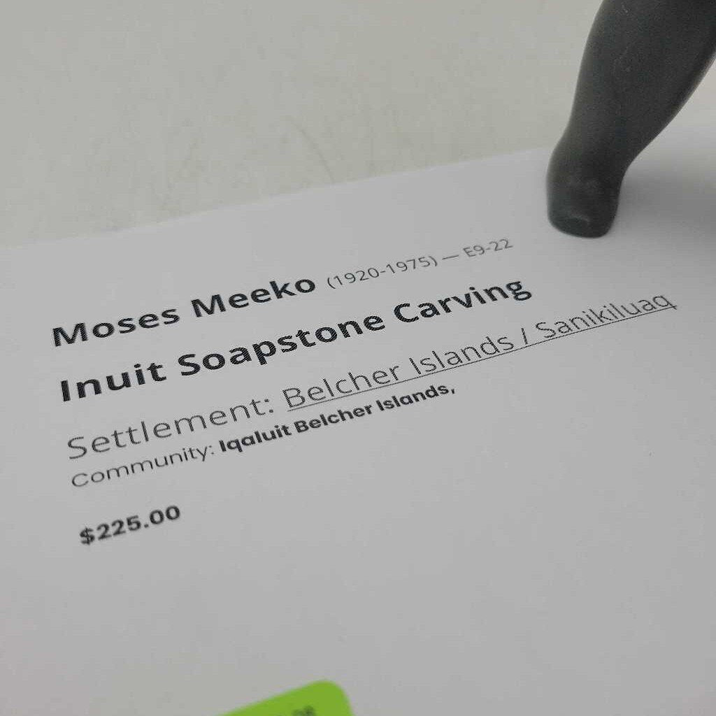 Moses Meeko Inuit Soapstone Carving (DS)