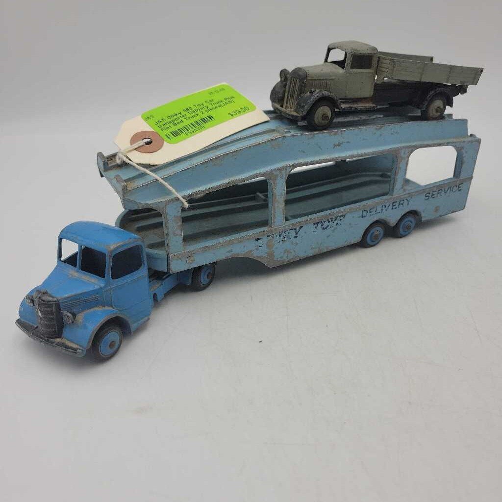 Dinky 982 Toy Car transporter Delivery Truck Plus Flat Bed Truck 2 pieces(JAS)