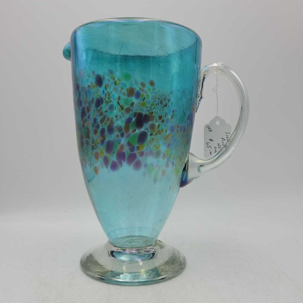 Art Glass Pitcher Signed Robert Held art glass (DEB)