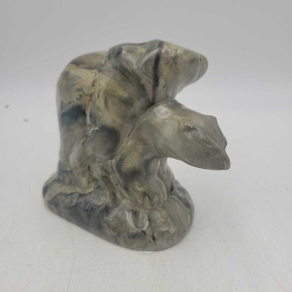 Canadian Inuit Thorn Art Soapstone Sculpture Polar Bears Mating (TWS)