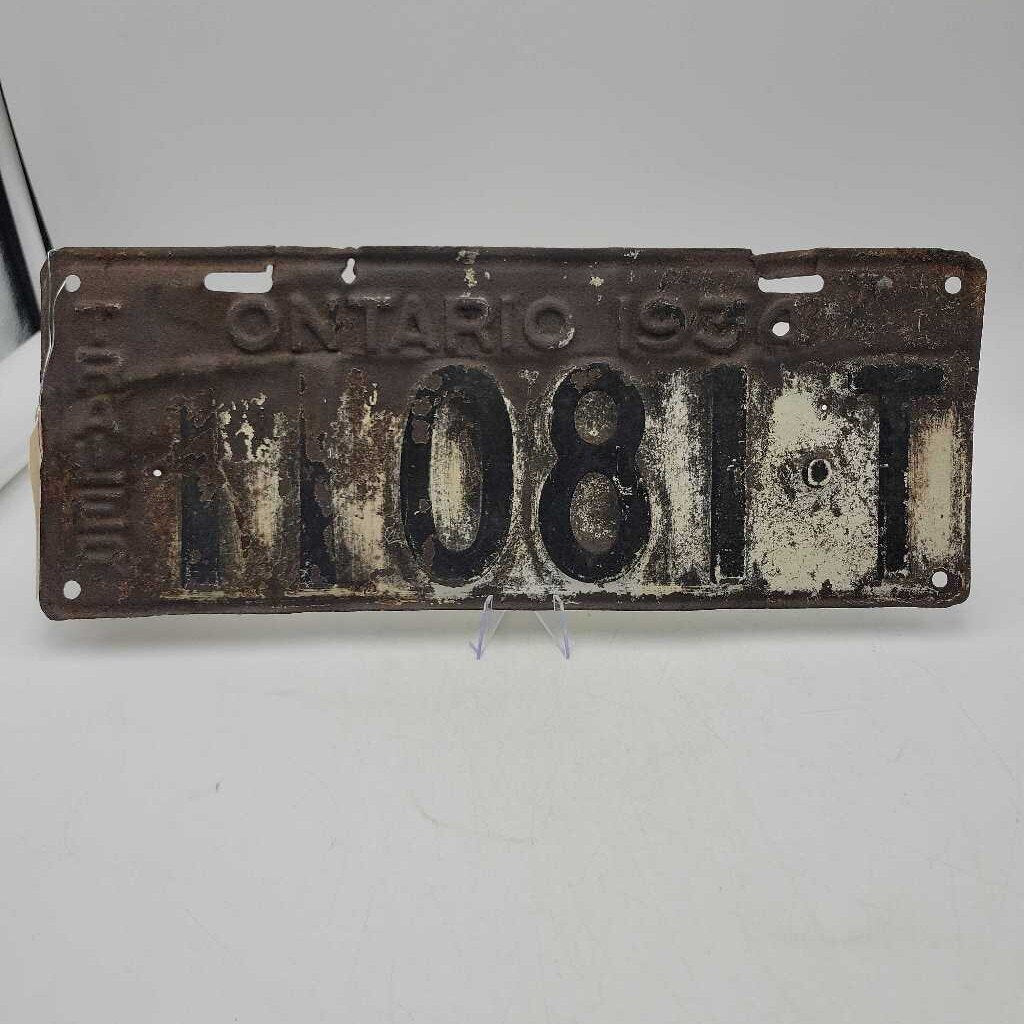 1934 Ontario Trailer License plate (JAS)