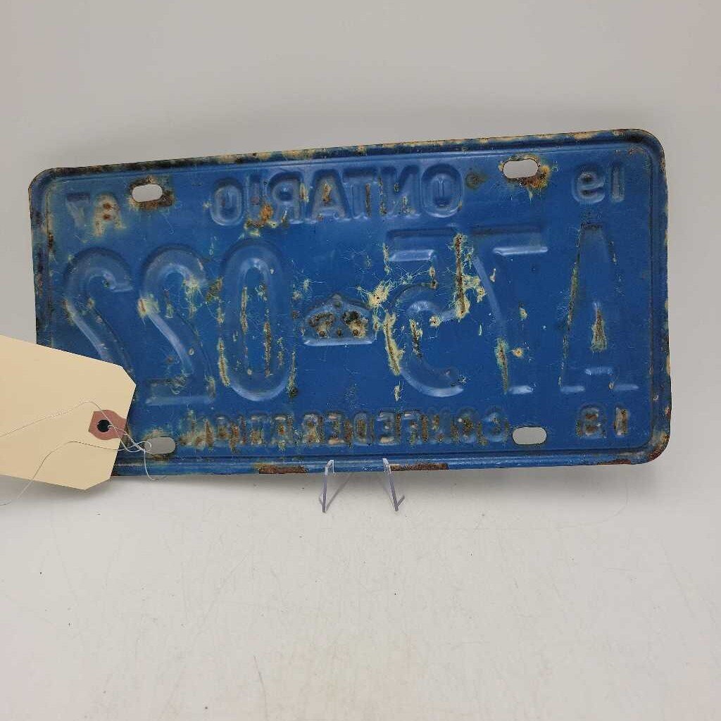 1967 Ontario license Plate confederation (JAS)