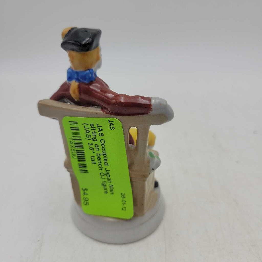 Occupied Japan Man sitting on bench OJ figure (JAS)