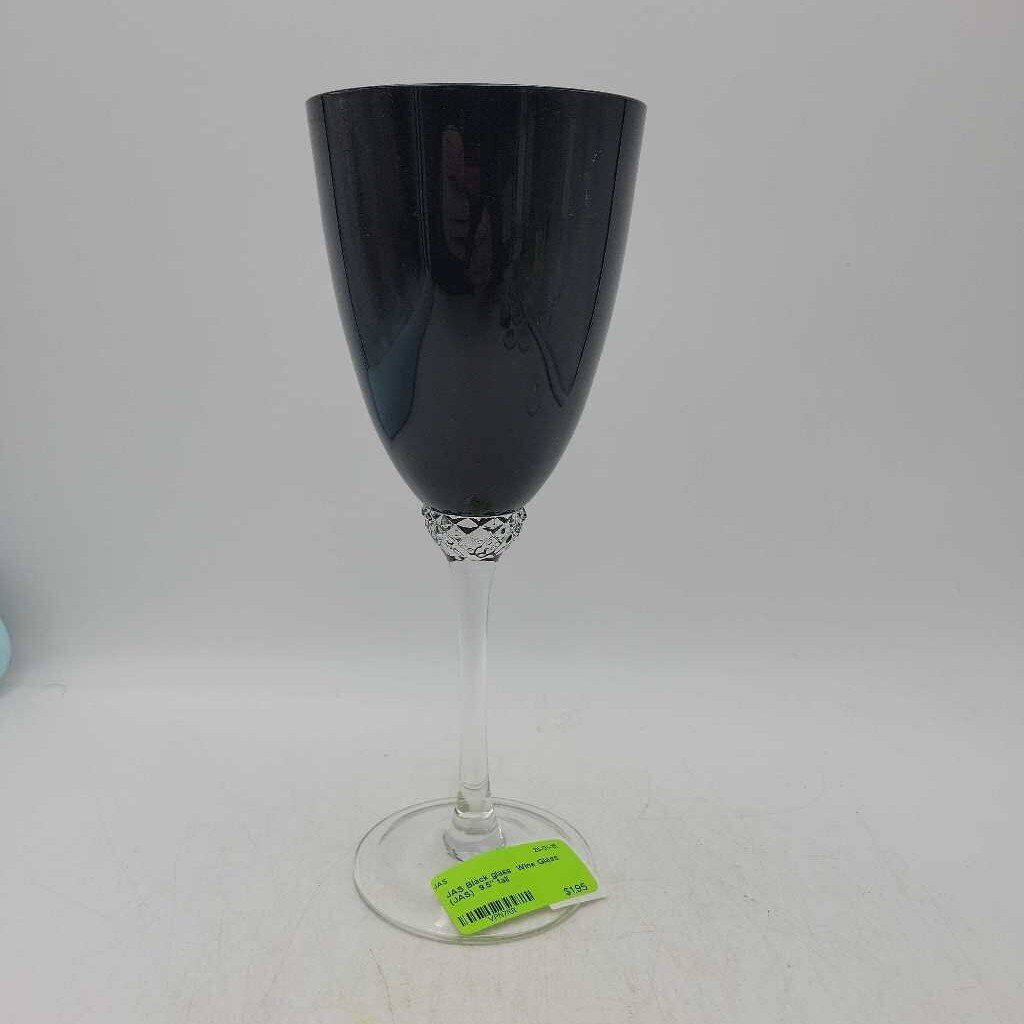 Black glass Wine Glass (JAS)