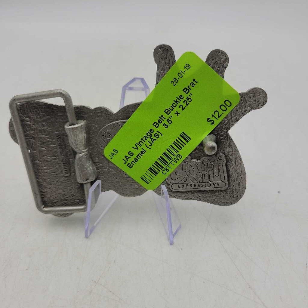 Vintage Belt Buckle Brat Enamel (JAS)