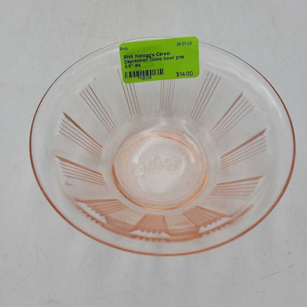 Kellogg's Cereal Depression Glass bowl