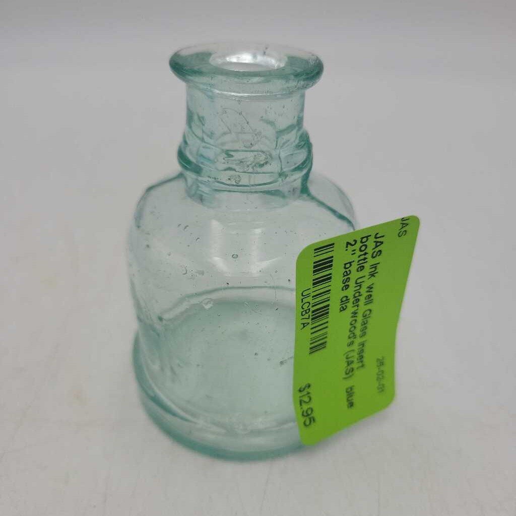 Ink well Glass insert bottle Underwood's (JAS)