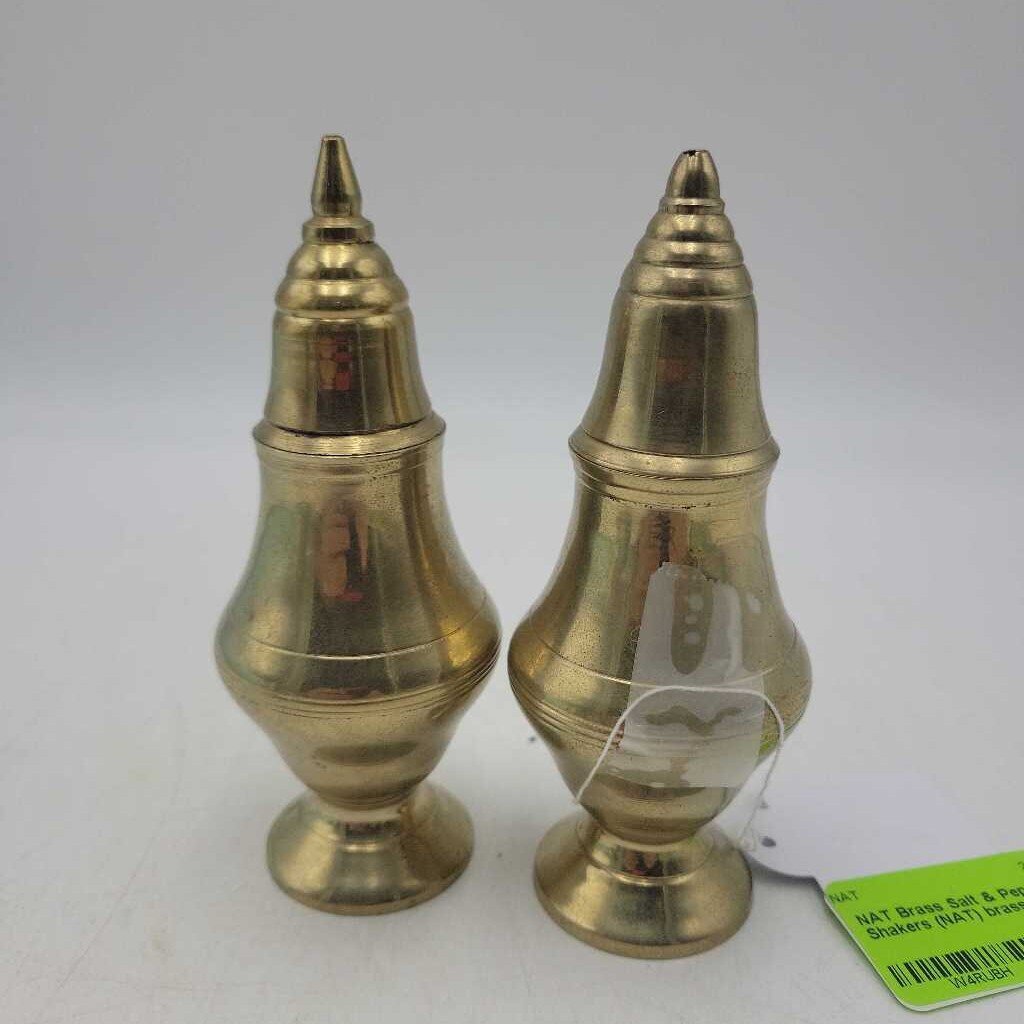 Brass Salt & Pepper Shakers (NAT)