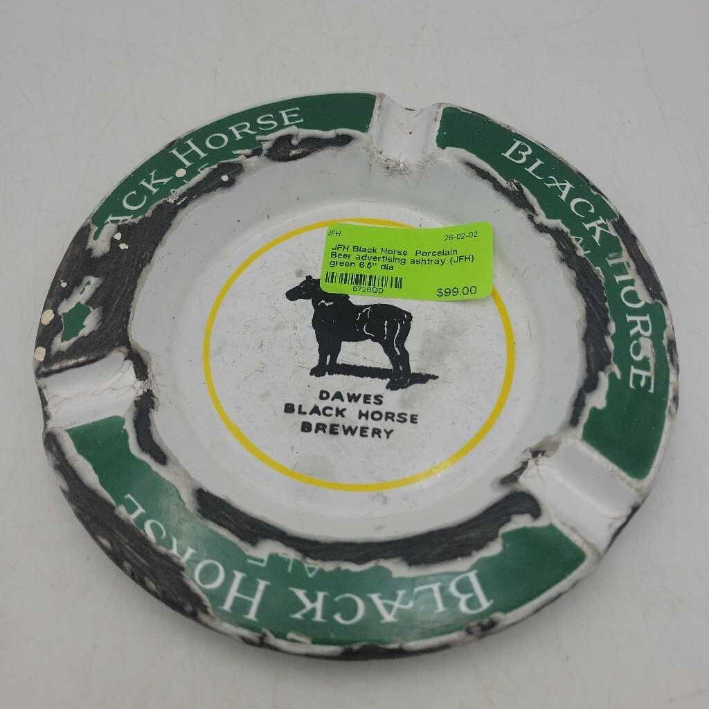 Black Horse Porcelain Beer advertising ashtray (JFH)