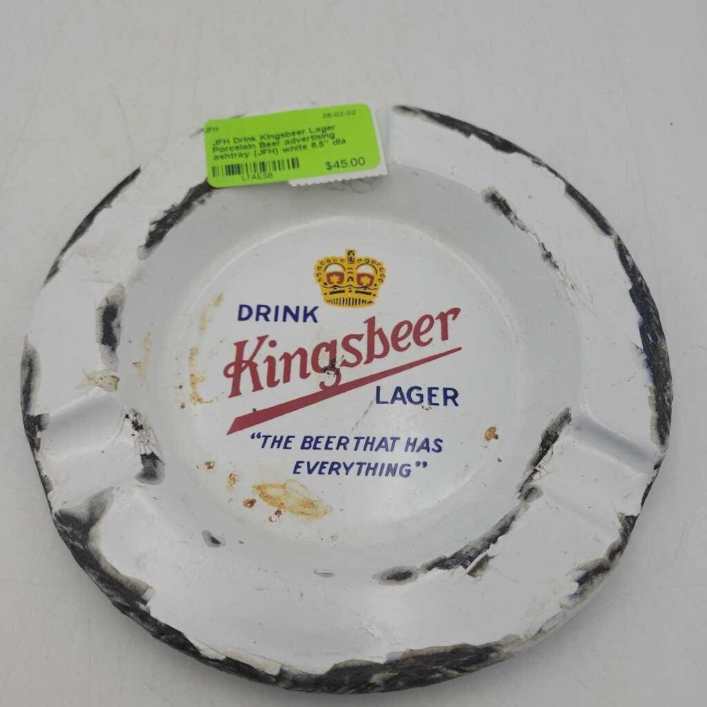 Drink Kingsbeer Lager Porcelain Beer advertising ashtray (JFH)