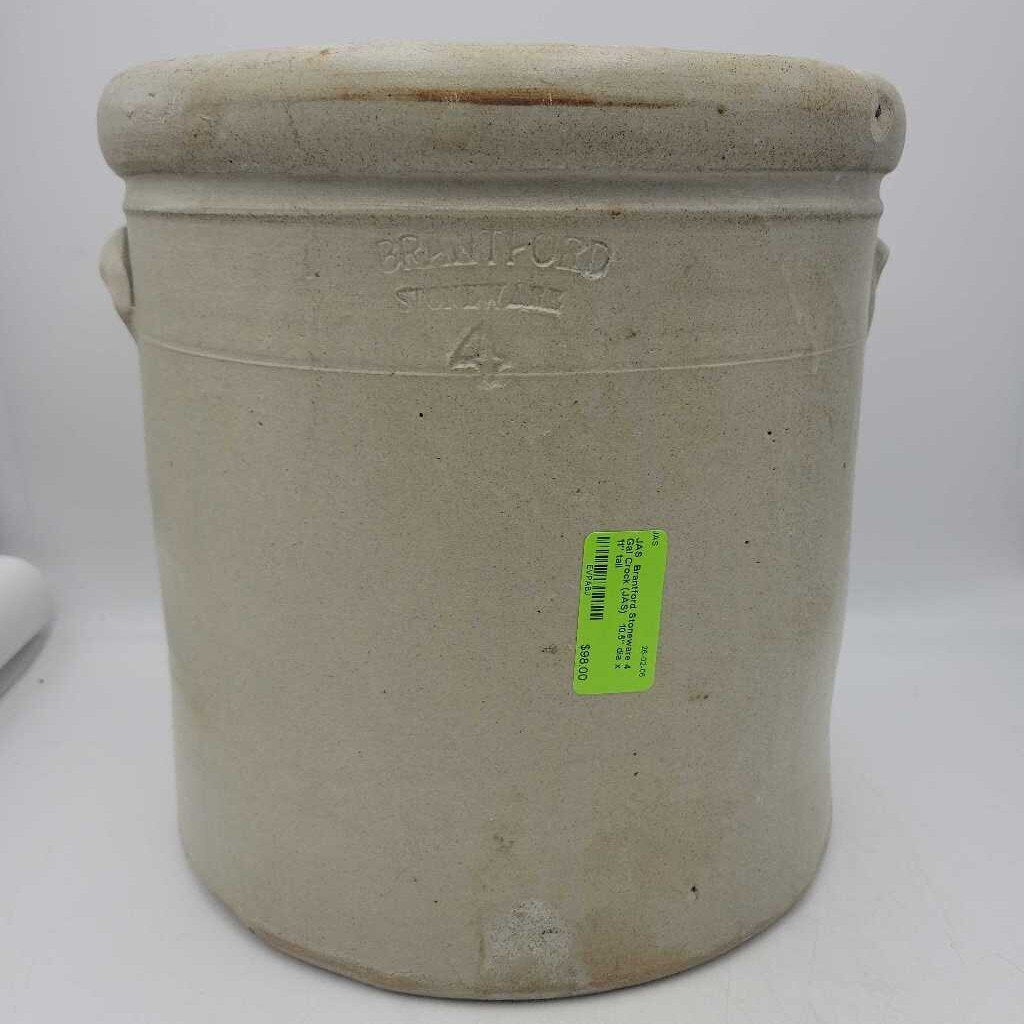Brantford Stoneware 4 Gal Crock (JAS)