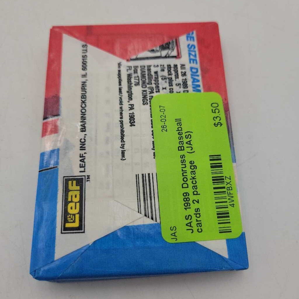 1989 Donruss Baseball cards 2 package (JAS)