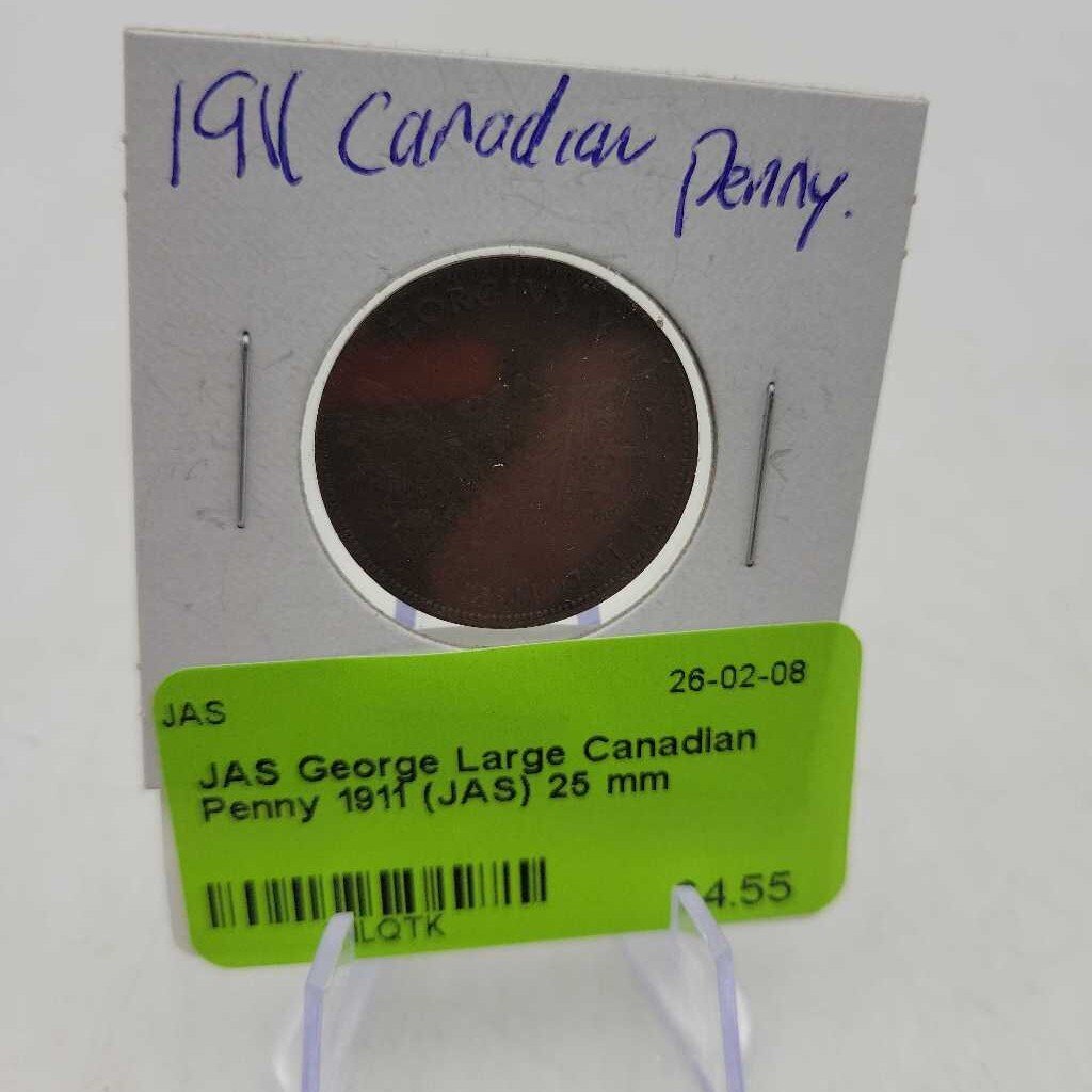 George Large Canadian Penny 1911 (JAS)