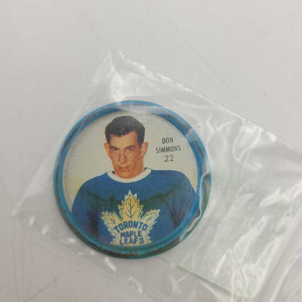 62 63 Shirriff Hockey Toronto Maple Leaf Don Simmons #22(JAS)