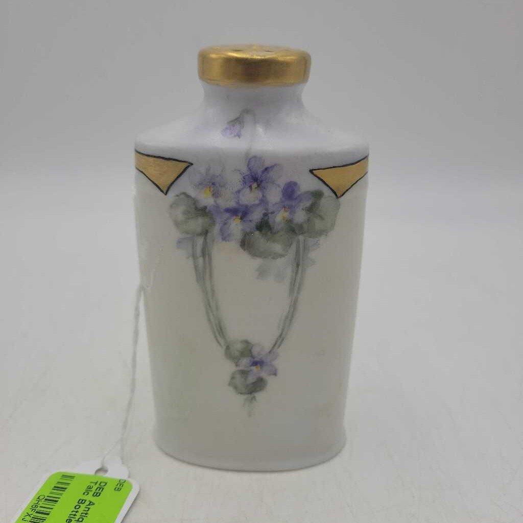 Antique Hand Painted Talc Bottle (DEB)