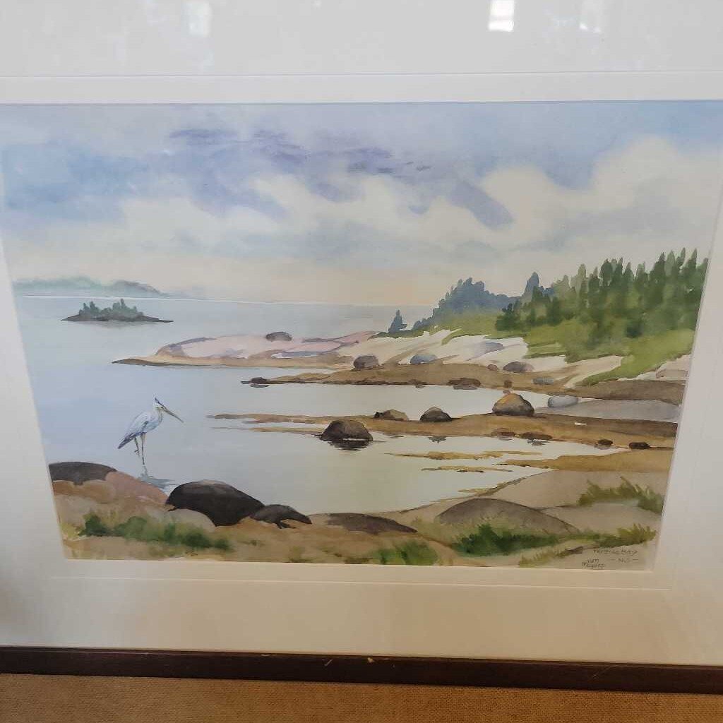 Signed Watercolor Terrance Bay Nova Scotia (DEB)