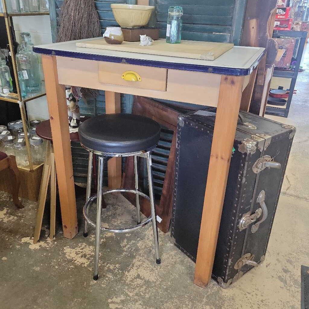 Enamel Top Work Table w/Drawer,36 x25 x41.5 (YVO) (602)