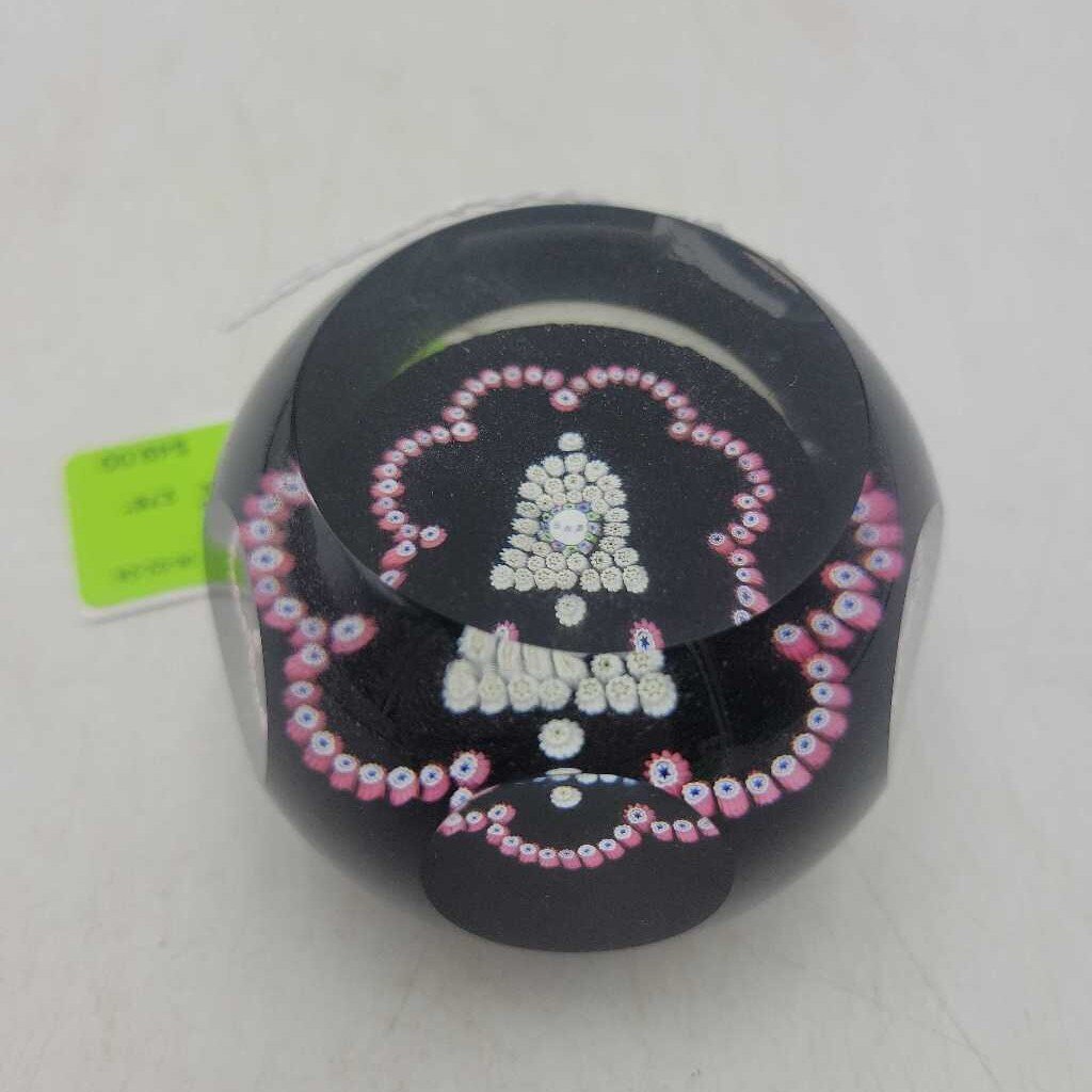 Unique Glass Paperweight Caithness Scotland Wedding Bell (DEB)