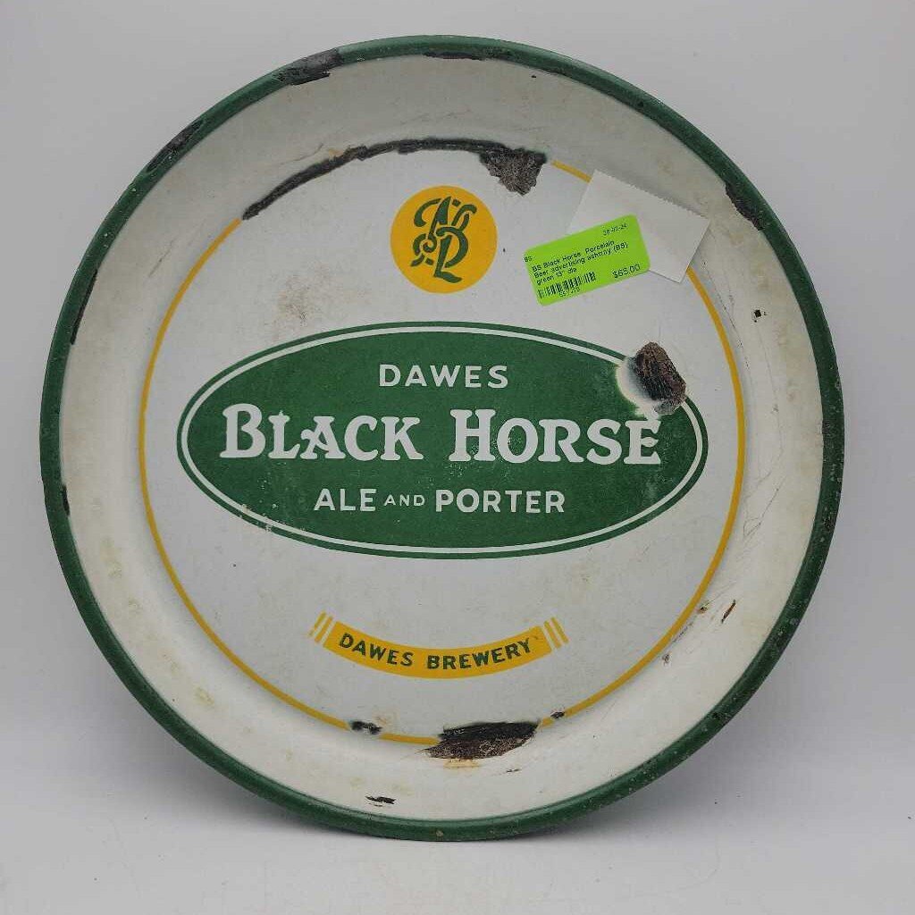 Black Horse Porcelain Beer advertising tray (BS)