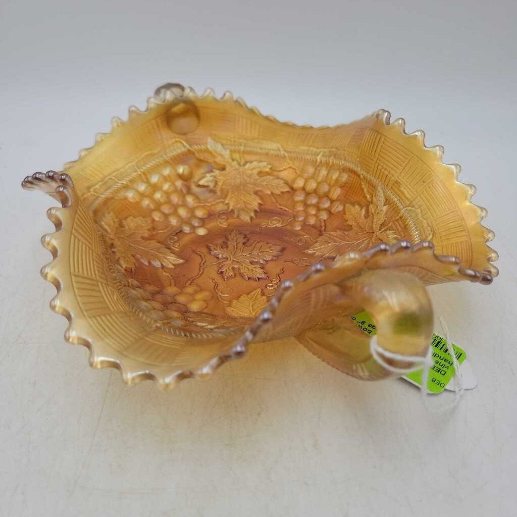 Carnival glass bowl Ivy vine dish (DEB)