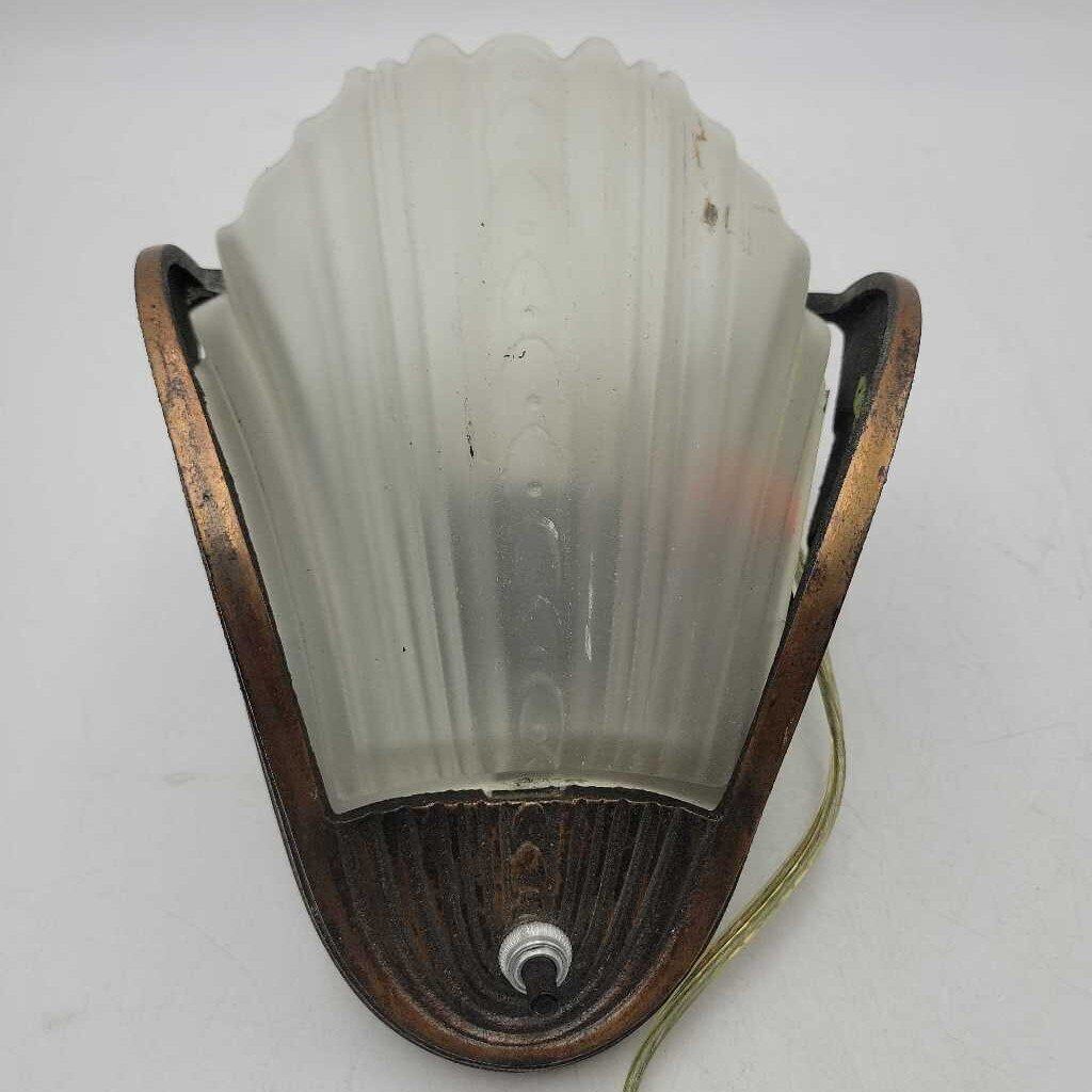 Cast Metal Art Deco Wall Sconce Slip shade (BS)