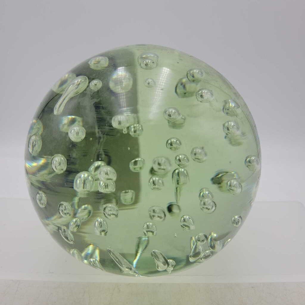 Large Bubble Glass Paperweight (JL)