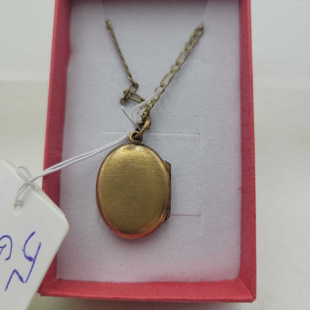 Victorian Gold Filled Locket & Chain (JL)