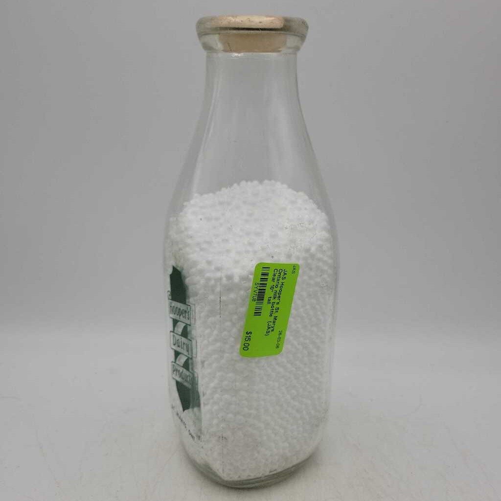 Hooper's St. Marys Ontario milk bottle (JAS)