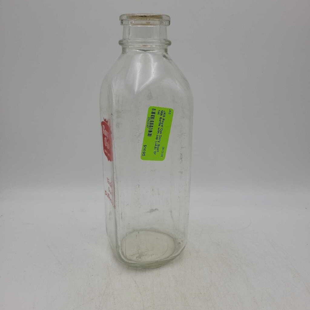 Royal Oak Dairy Quart Milk Bottle with cap (JAS)
