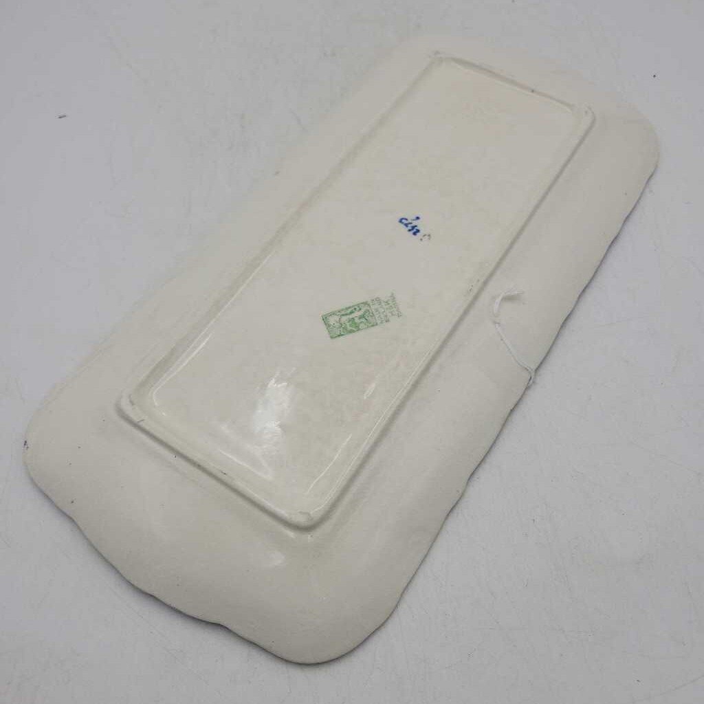 Tunstall England Sandwich Plate with Blue & Pink Chintz Pattern #2640 (MCC)