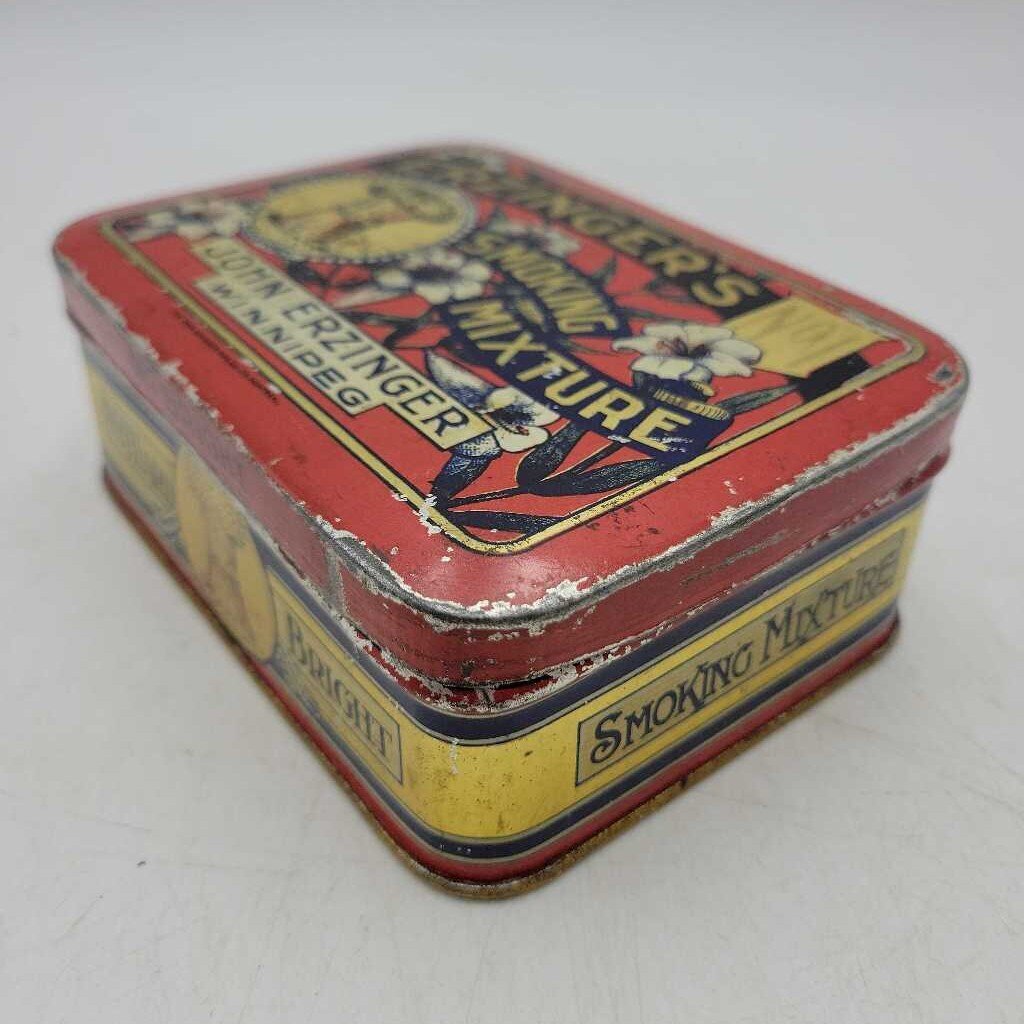 Antique Erzinger's Cut Plug Tobacco tin Winnipeg Man. (JEF)