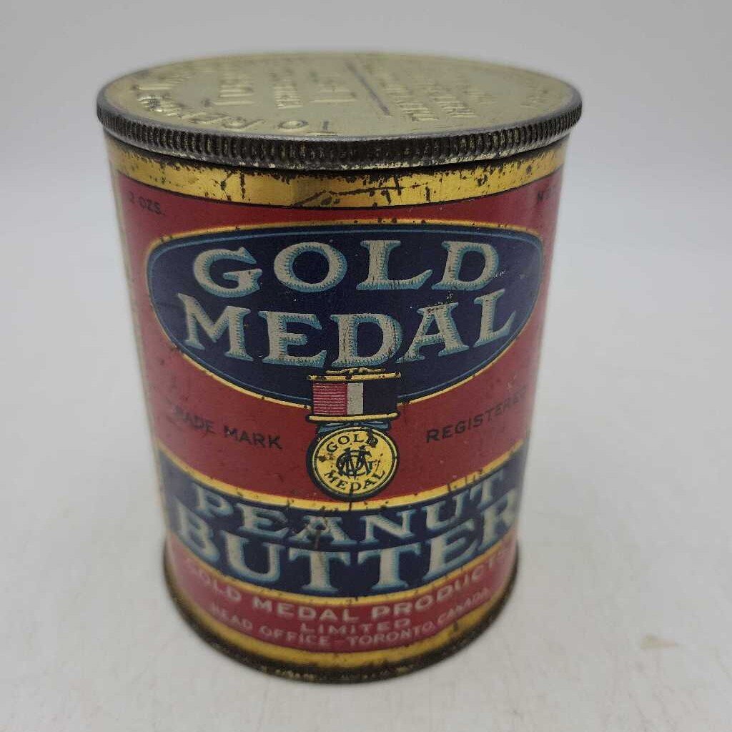 Gold Medal Peanut Butter Tin Toronto Canada(JEF)