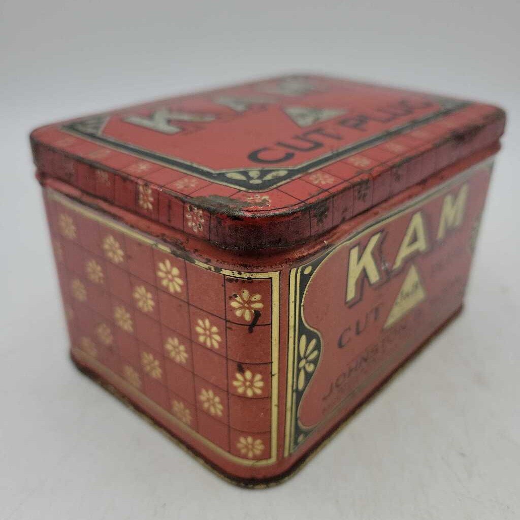 Kam Cut Plug tobacco Tin Johnson and Boon (JEF)