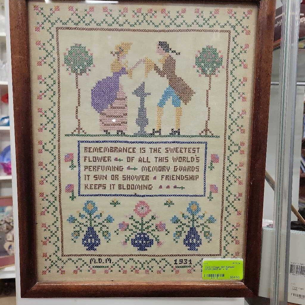 Vintage 1931 Sampler (YVO) (603)