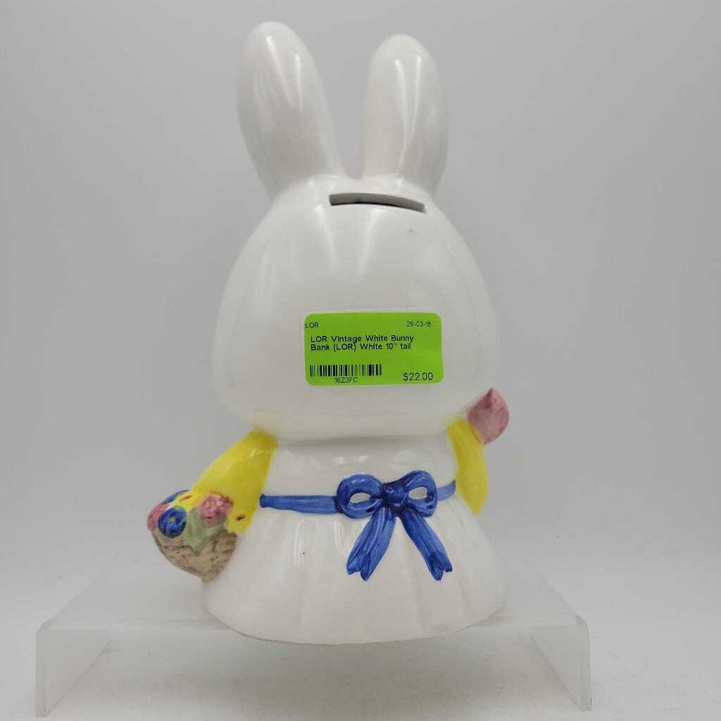 Vintage White Bunny Bank (LOR)